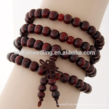 Pulsera de madera barata al por mayor del grano